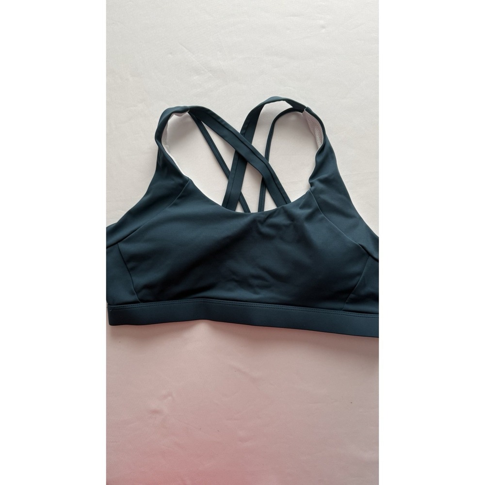 Women's Running Girl Sports Bra Sz XL Bluish Green New W/O Tags Removable Pads